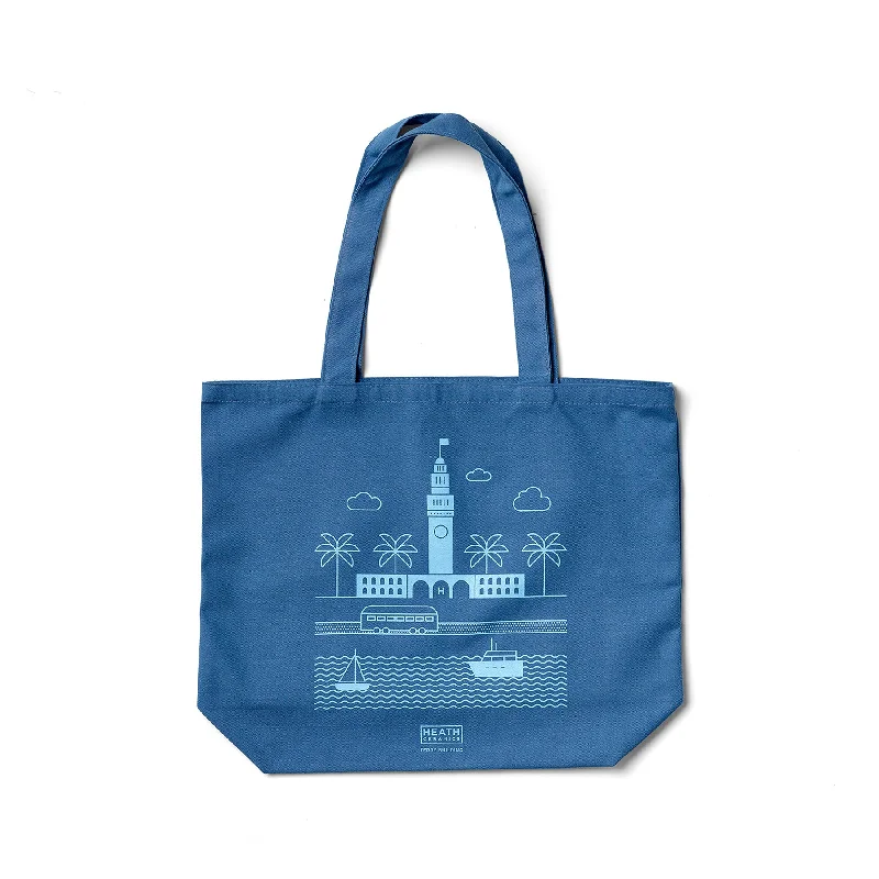 Ferry Building Tote in Bright Blue