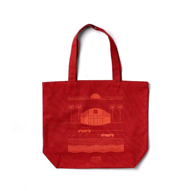 Los Angeles Tote in Red Orange