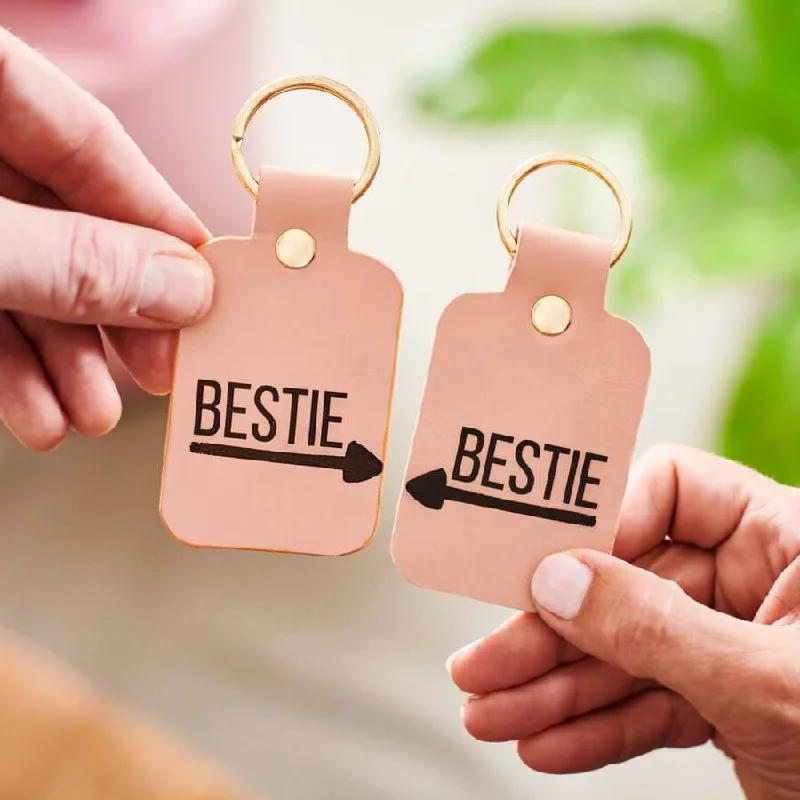 Bestie Leather matching Keyrings