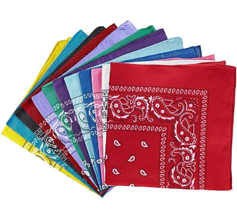 Tote bags with side pockets for extras -100% Cotton Paisley Bandana