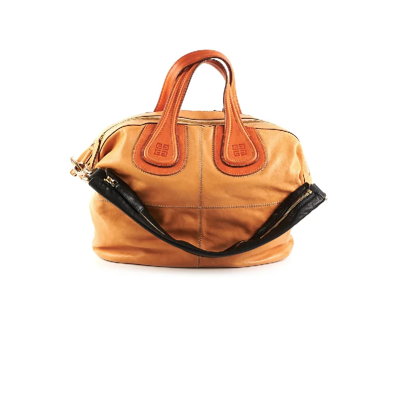 Handle bags with contrasting materials for a bold and unique fashion statement-Givenchy Nightingale Medium Tan&Beige