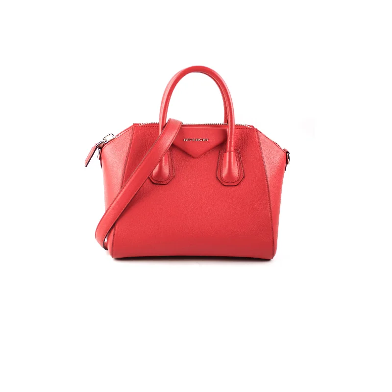 Handle bags with unique shapes for a creative, fashion-forward appearance-Givenchy Small Antigona Dark Pink