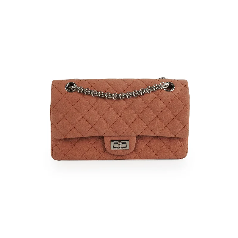 Handle bags with structured shapes for an organized and tidy appearance-Chanel 2.55 226 Reissue Nubuck Caviar Terracotta