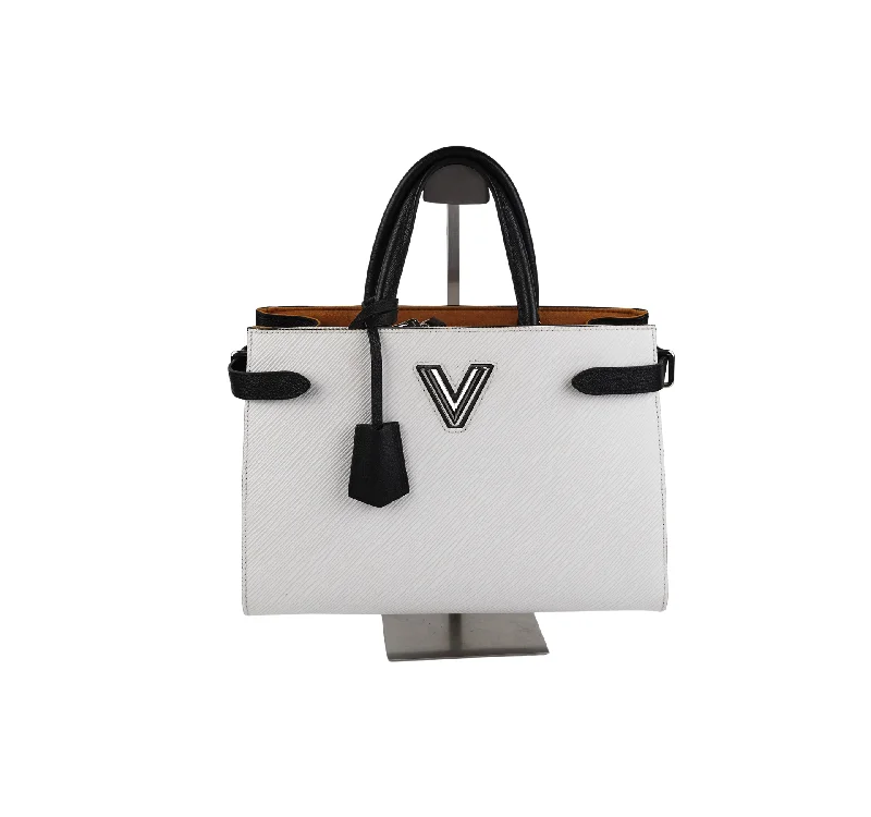 Handle bags with sleek, clean lines for a sophisticated, minimalist appeal-Louis Vuitton White Epi Twist Tote