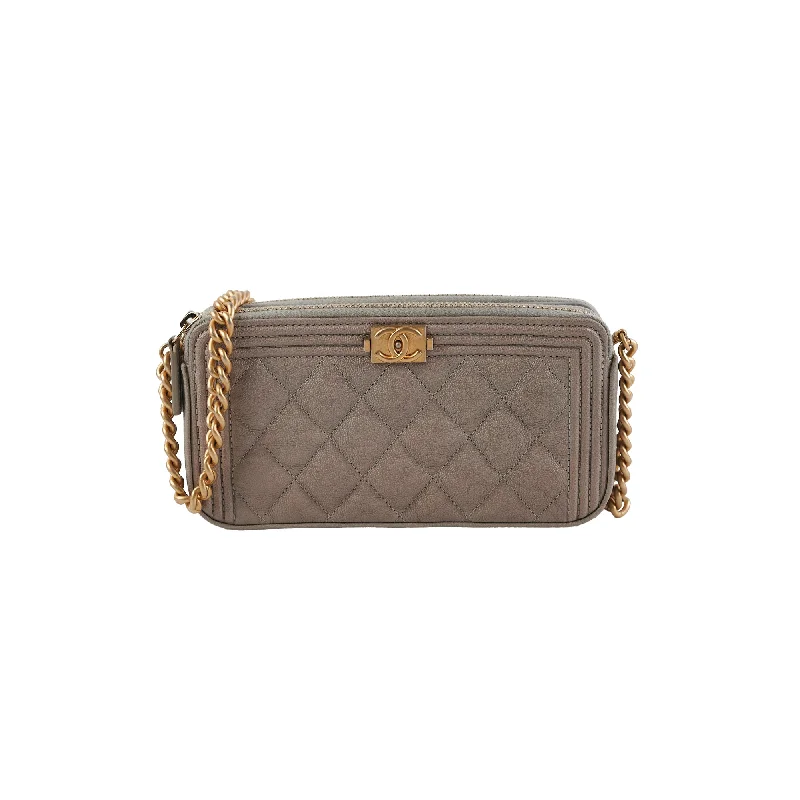 Best handle bags with large compartments for carrying books, laptops, and more-Chanel Two Toned Clutch on Chain