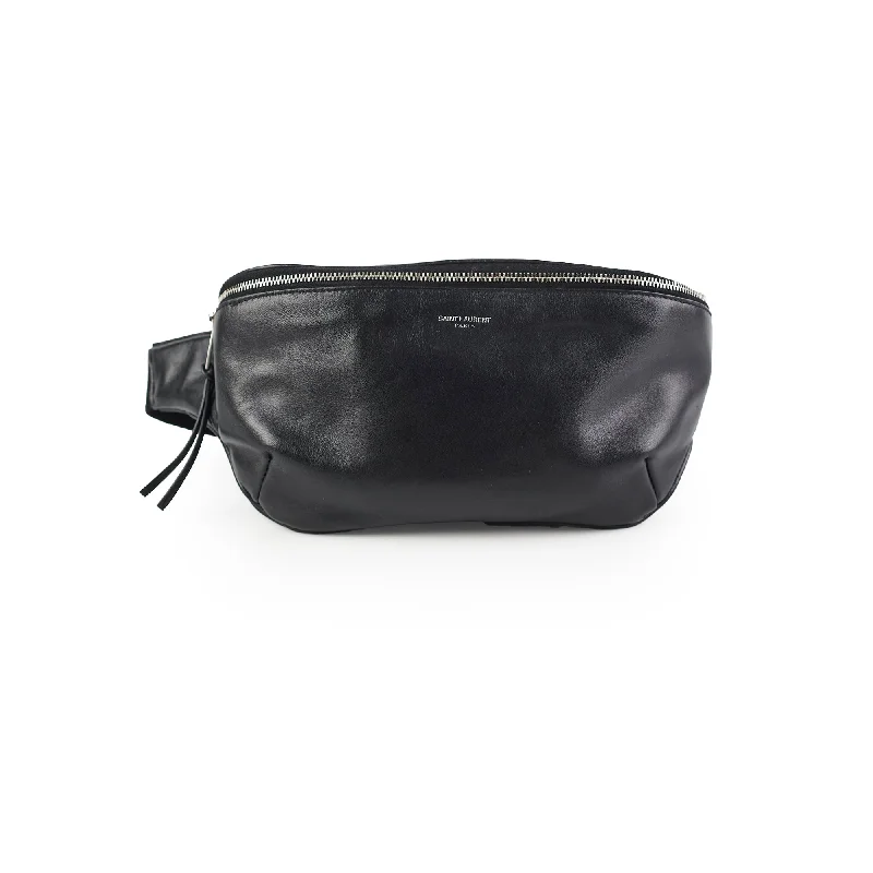 Best handle bags with contrasting colors for a bold, fashionable statement-Saint Laurent Belt Bag Black