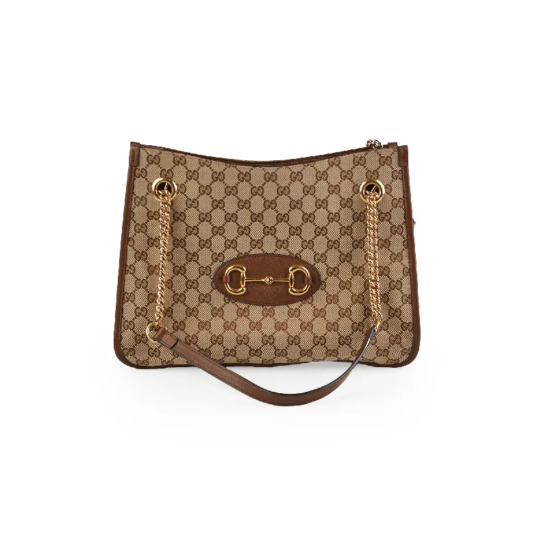 Best handle bags with pebble leather for a textured and durable finish-Gucci Monogram Brown Tote