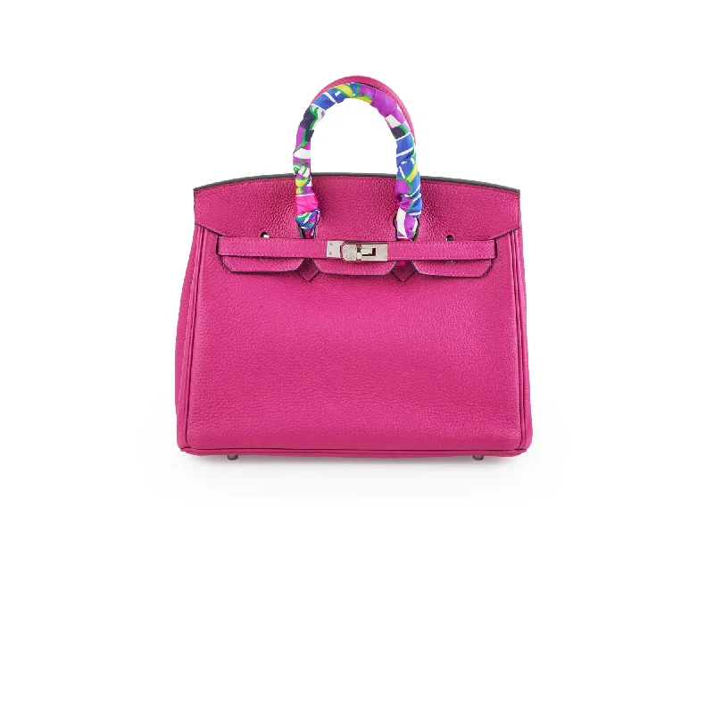 Handle bags with top flaps for a secure and stylish way to close the bag-ITEM 35 - Hermes Birkin 25 Togo Rose Poupre - D Stamp