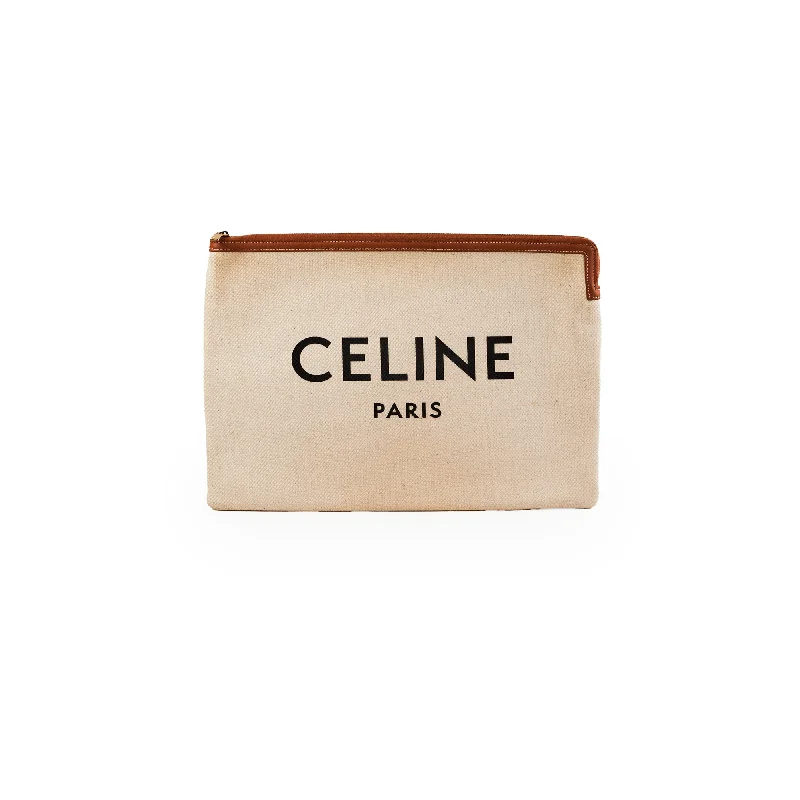 Best handle bags with minimalist silhouettes for a modern, chic style-Celine Canvas Clutch