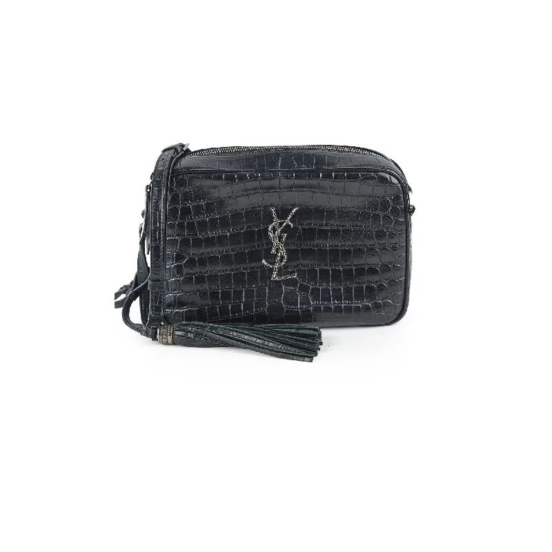 Best handle bags with soft leather material for a comfortable, refined feel-Saint Laurent Lou Camera Bag Black