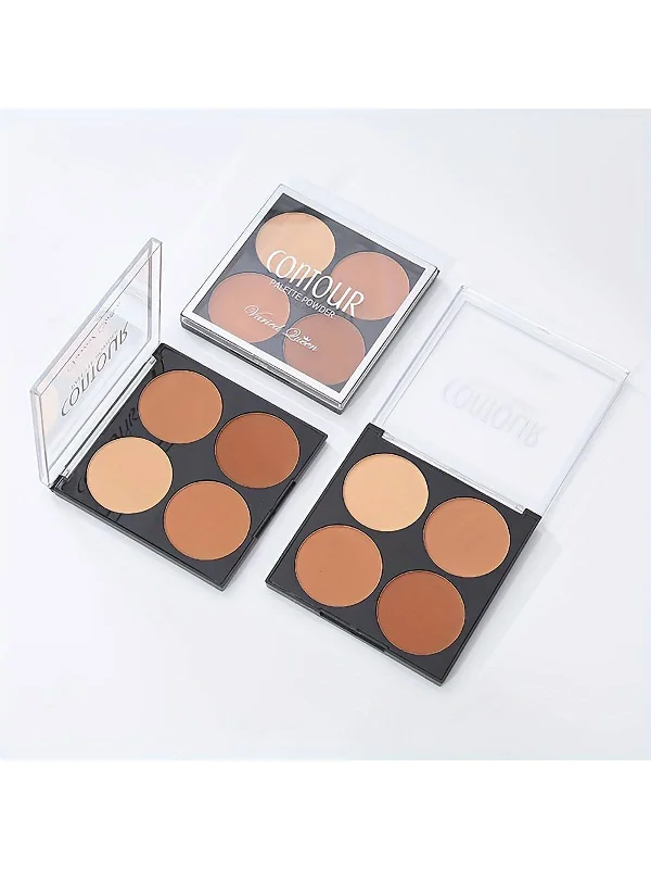 Best handle bags with detachable shoulder straps for convenient wear options-1pc Four Colors Stereo Contour Powder With Delicate Texture Matte Bronzing Makeup Powder Beginner Contouring Palette