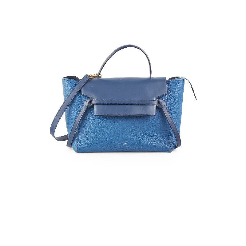 Handle bags with chic, structured designs for an elegant and polished silhouette-Celine Mini Belt Bag Blue