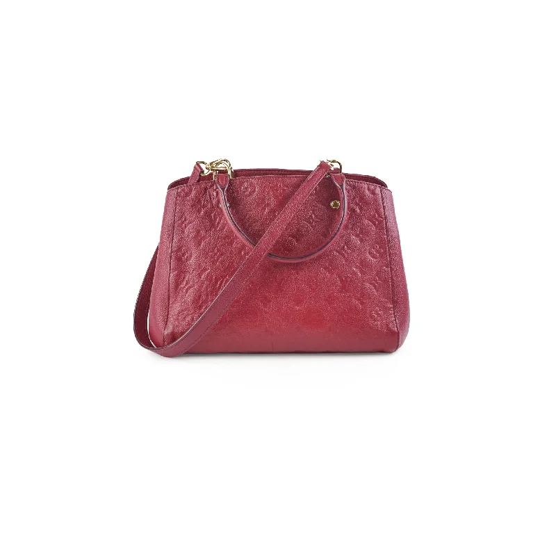 Best handle bags with roomy interiors for carrying all your essentials in style-Louis Vuitton Empriente Montaigne Bag Burgundy