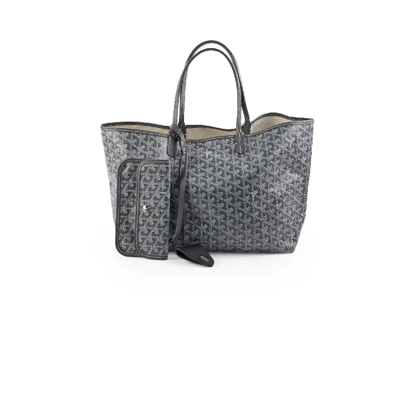 Best handle bags for work with multiple compartments for organization-Goyard Saint Louis PM Grey Tote + hat clip