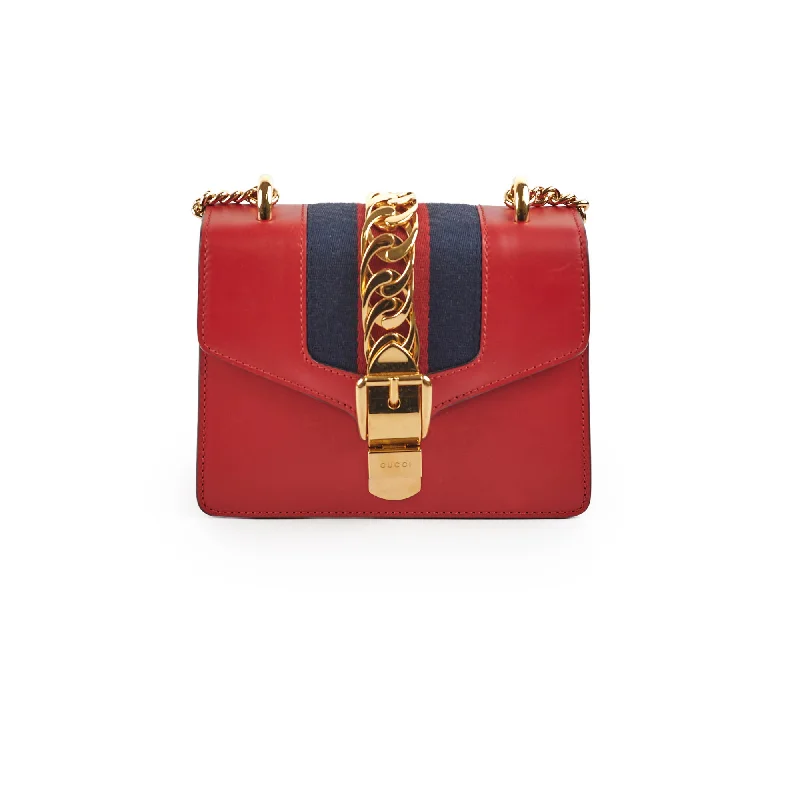 Stylish handle bags with spacious interiors for everyday convenience and style-Gucci Sylvie Red Mini