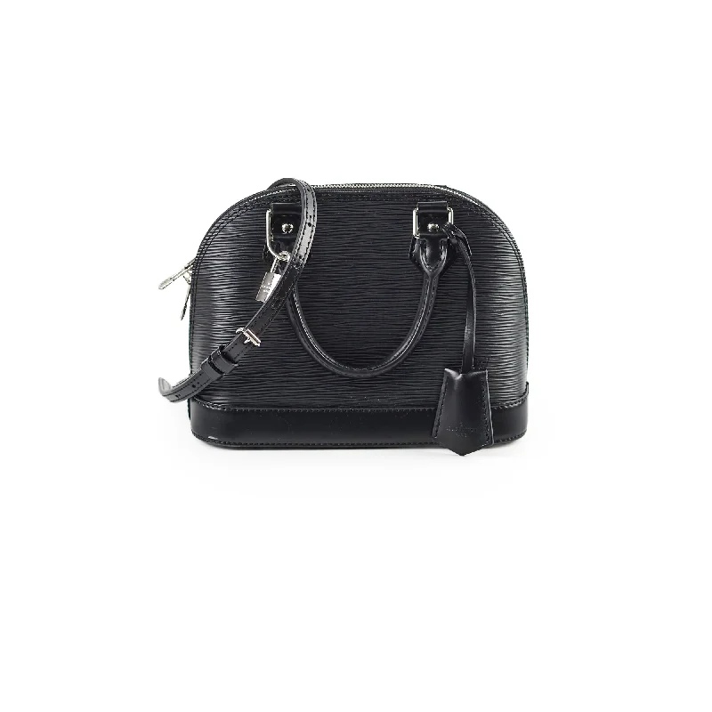 Handle bags with chic, structured designs for an elegant and polished silhouette-Louis Vuitton Alma BB Epi Black