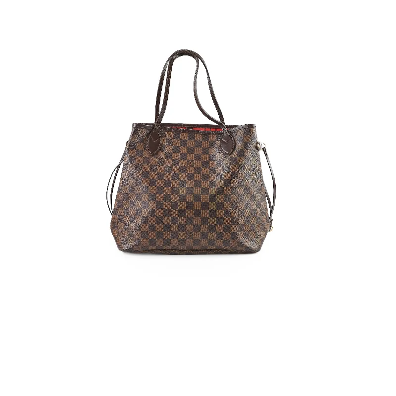 Handle bags with matching shoes for a coordinated, polished look-Louis Vuitton Neverfull MM Damier Ebene