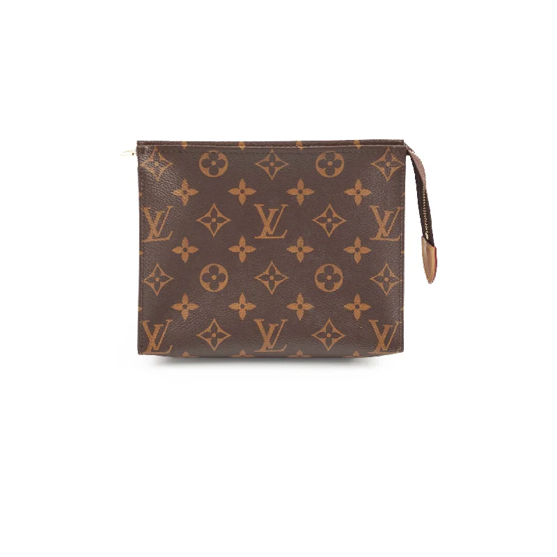 Best handle bags with leather and suede mix for a stylish and durable choice-Louis Vuitton Toiletry 19 Pouch Monogram