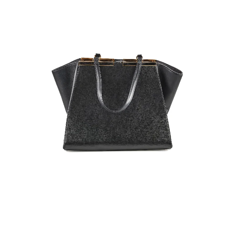 Best handle bags with classic designs for a timeless, versatile accessory-Fendi 3 Jours Tote Black