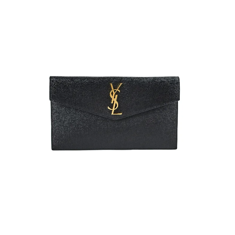 Handle bags with transparent panels for a modern and trendy effect-Saint Laurent Uptown Pouch Medium Black