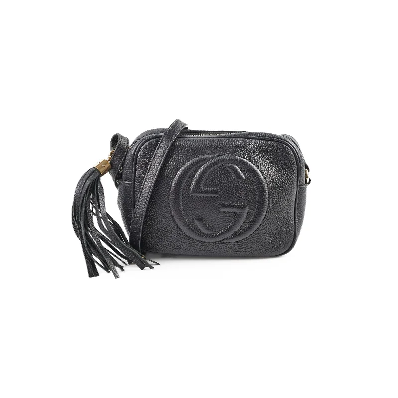 Best handle bags with pebble leather for a textured and durable finish-Gucci Soho Disco Black Crossbody