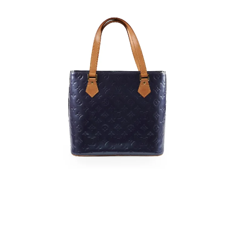 Best handle bags with matching accessories like wallets for a coordinated set-Louis Vuitton Vernis Houston Shoulder Bag Indigo