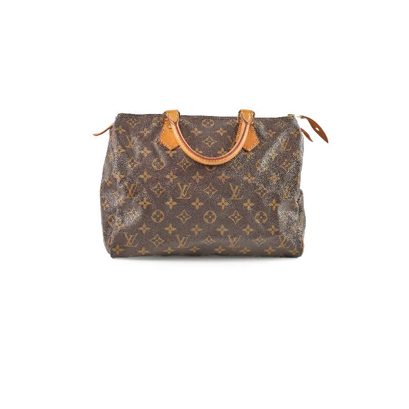 Stylish handle bags with button closures for an elegant, secure design-Louis Vuitton Speedy 30 Monogram Bag