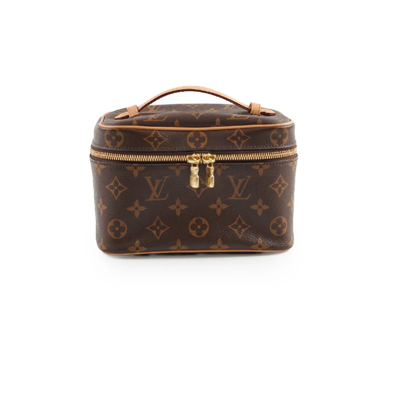 Handle bags with faux fur accents for a cozy and chic winter look-Louis Vuitton Nice Mini Monogram