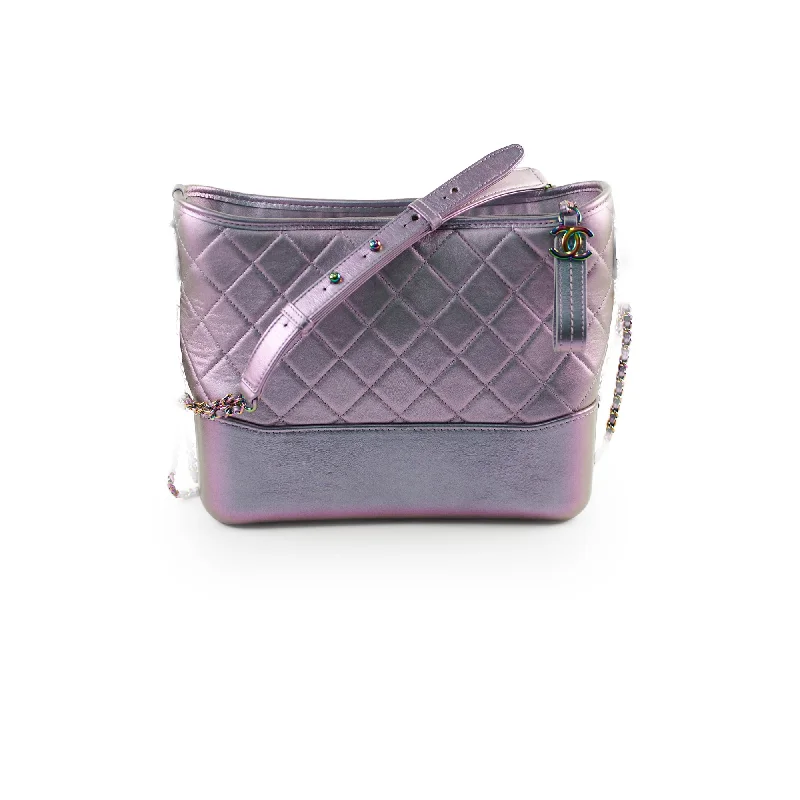 Best handle bags with leather and suede mix for a stylish and durable choice-Chanel Gabrielle Iridescent Purple - Series 24