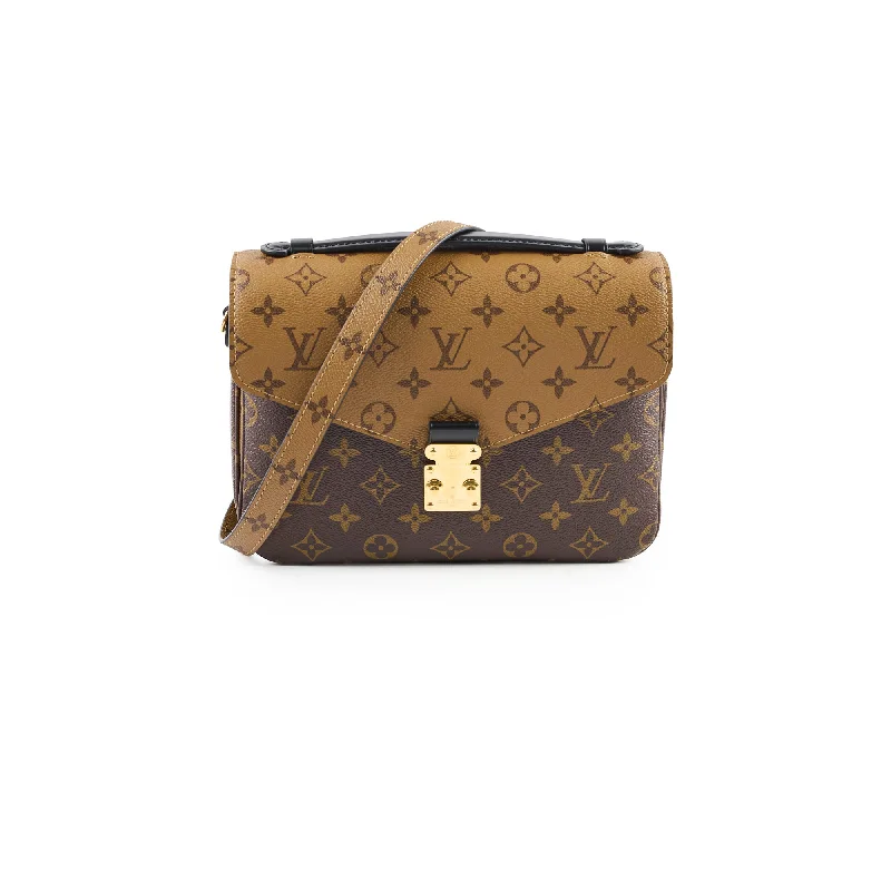 Best handle bags with leather straps for a sleek, elegant look-Louis Vuitton Reverse Monogram Pochette Metis