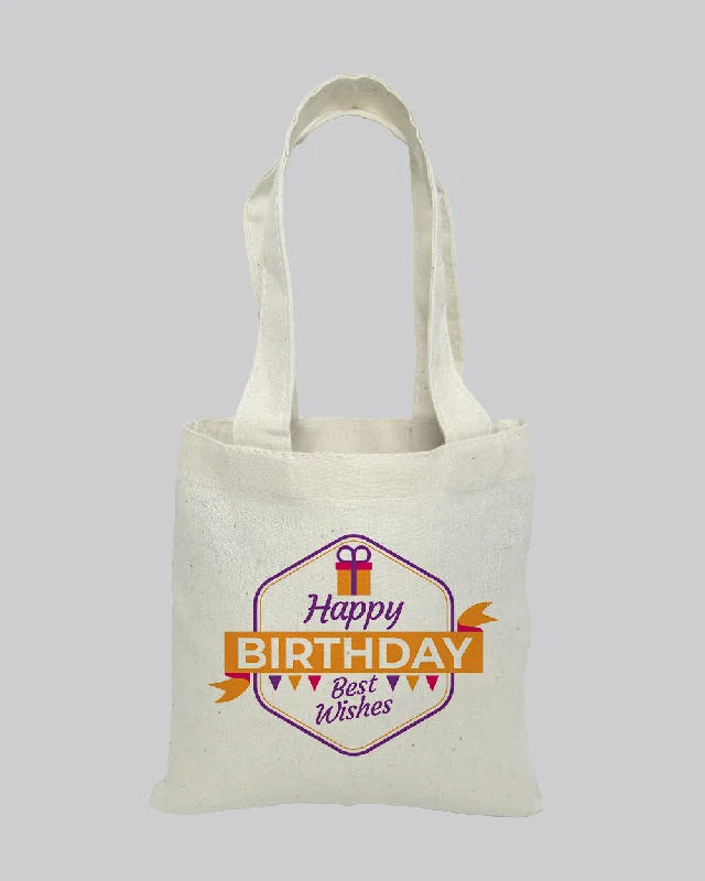 Tote bags with sturdy bases for support -6" MINI Custom Tote Bags 100% Cotton - Personalized Gift Tote Bags