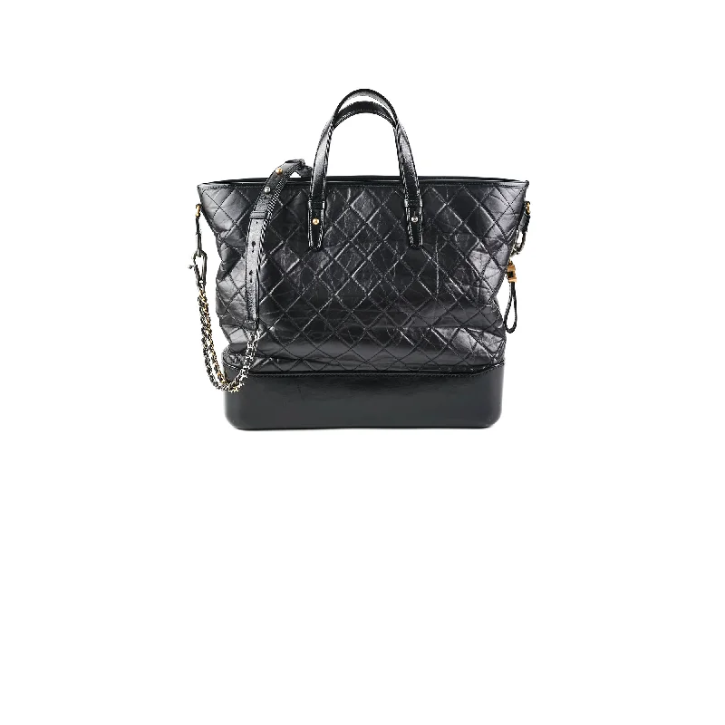 Handle bags with soft suede material for a plush and refined appearance-Chanel Gabrielle Top Handle Black