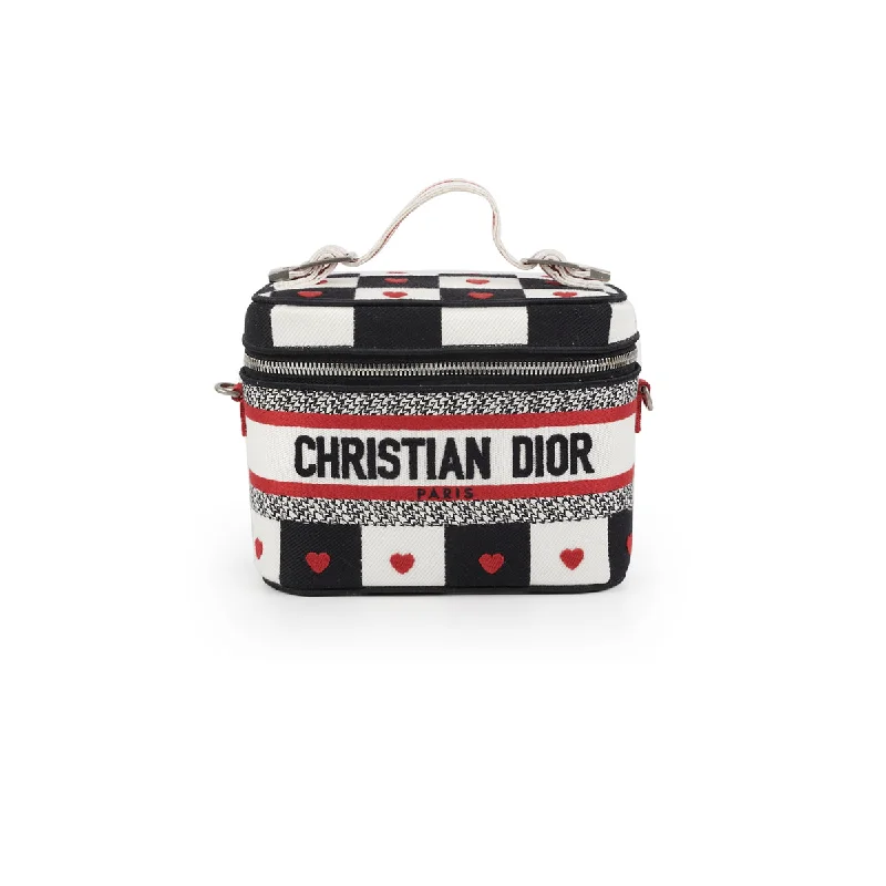 Handle bags with floral prints for a feminine and playful aesthetic-Dior Diortravel Small Vanity Case Canvas Dioramour