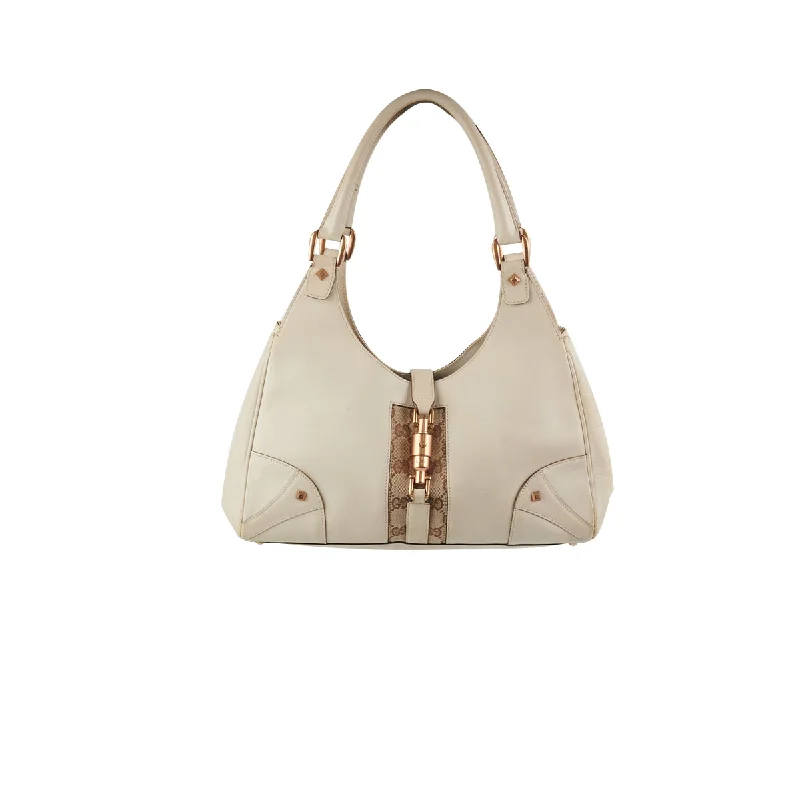 Handle bags with custom logo designs for a unique and branded accessory-Gucci Cream Leather Shoulder Bag