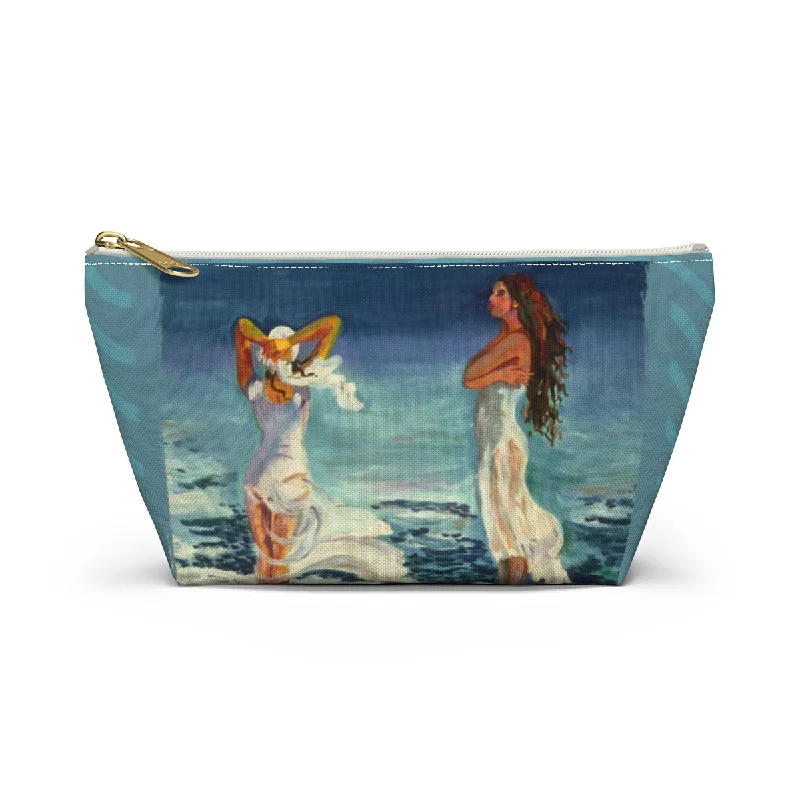 Tote bags with detachable pouches for versatility -Perfect Pouch "Breaking Waves"