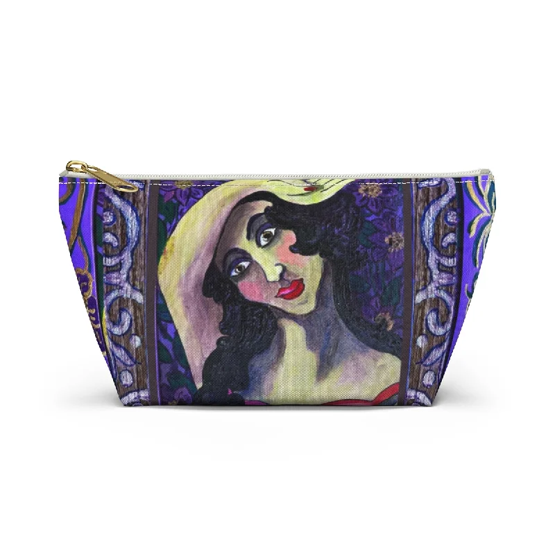 Tote bags with abstract art for uniqueness -Perfect Pouch "Violetta"