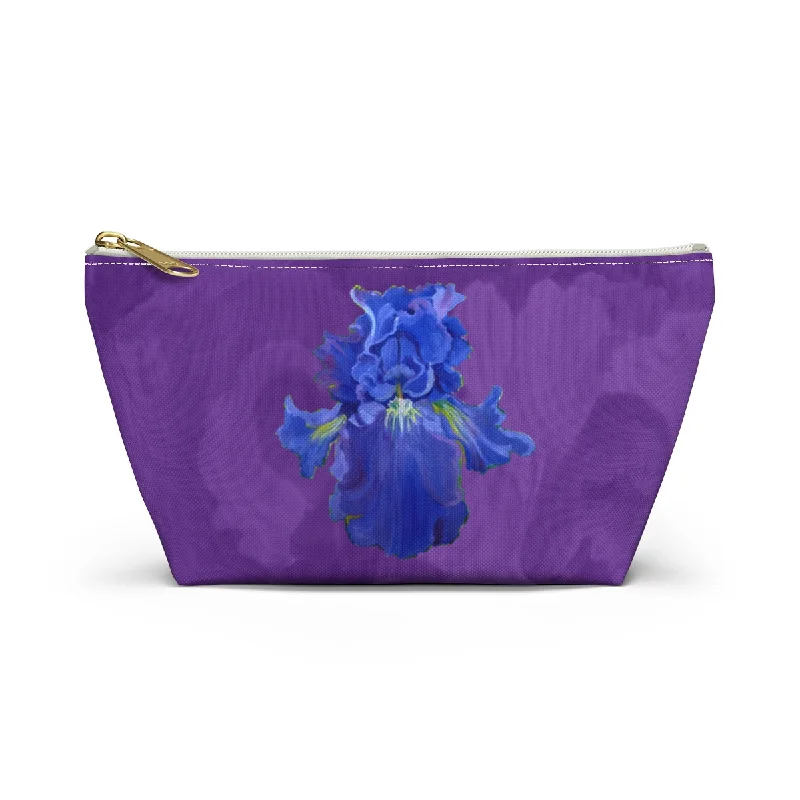 Tote bags with shoulder straps for carrying -Perfect Pouch "Iris on Purple