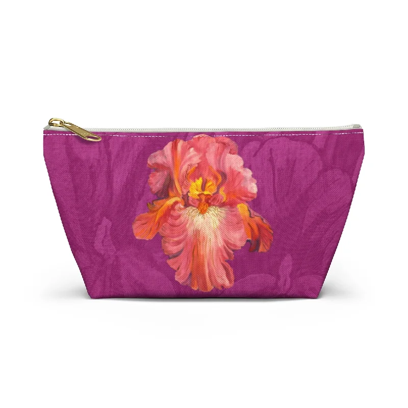 Small tote bags perfect for quick errands -Perfect Pouch "Iris on Pink"