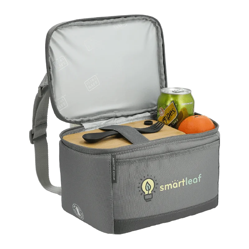 Tote bags with contrast stitching for detail -Arctic Zone - Repreve® Recycled 6 Can Lunch Cooler