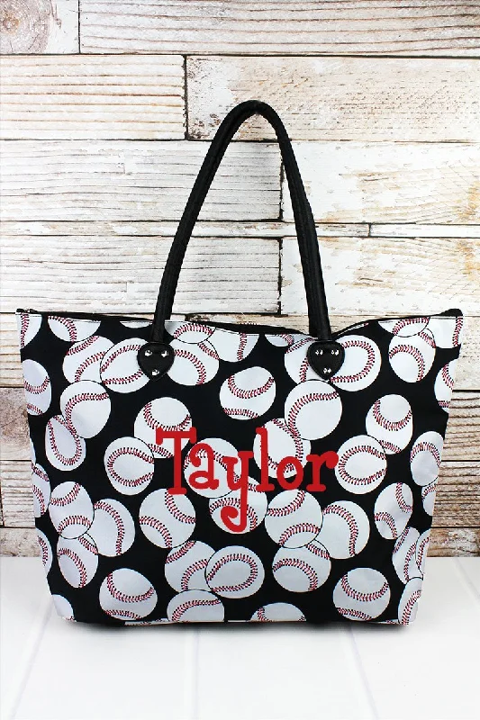 Tote bags with polka dots for fun -Baseball Large Shoulder Tote