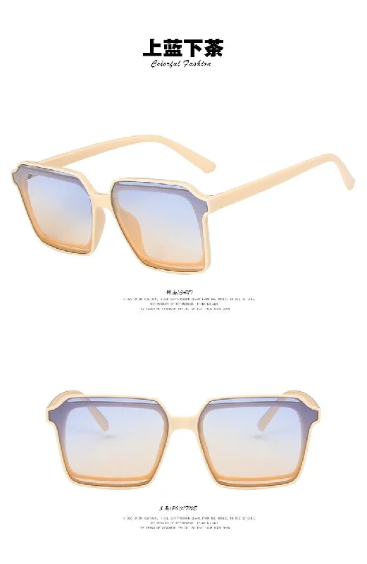 Best handle bags with contrasting trim for a modern and edgy style-Square Hollow Sunglasses