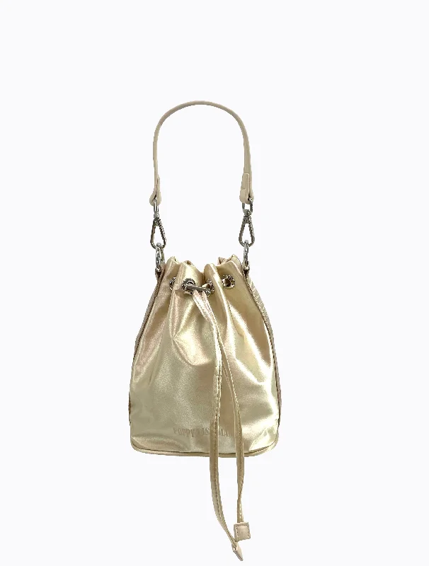 Tote bags with retro logos for nostalgia -Billie Bucket Bag - Blanc