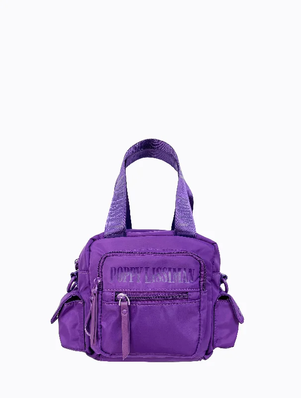 Tote bags with vintage vibes for nostalgia -Block Bag - Deep Purple