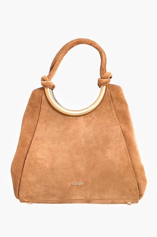 Tote bags with rustic leather for charm -Camel Nila Tote