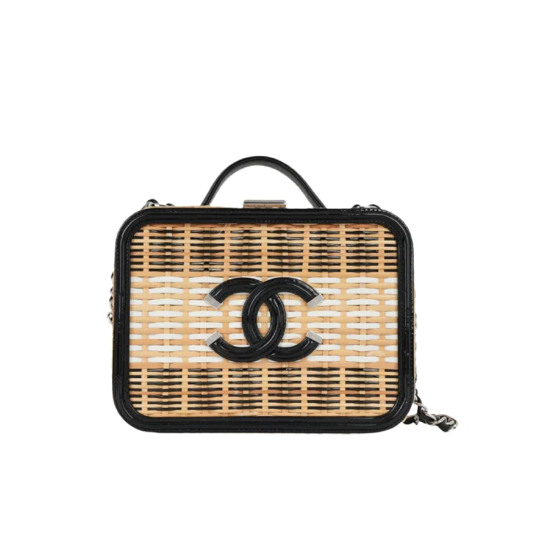 Tote bags with lightweight fabric for ease -Chanel Filigree CC Vanity Case - Medium