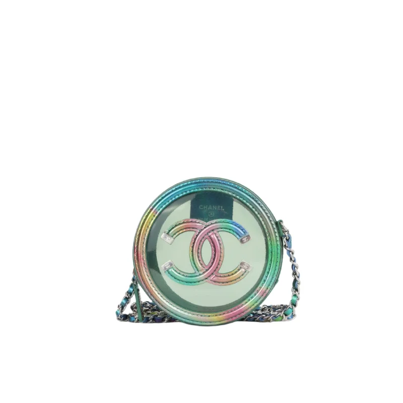 Tote bags with abstract art for uniqueness -Chanel Round Clutch with Chain