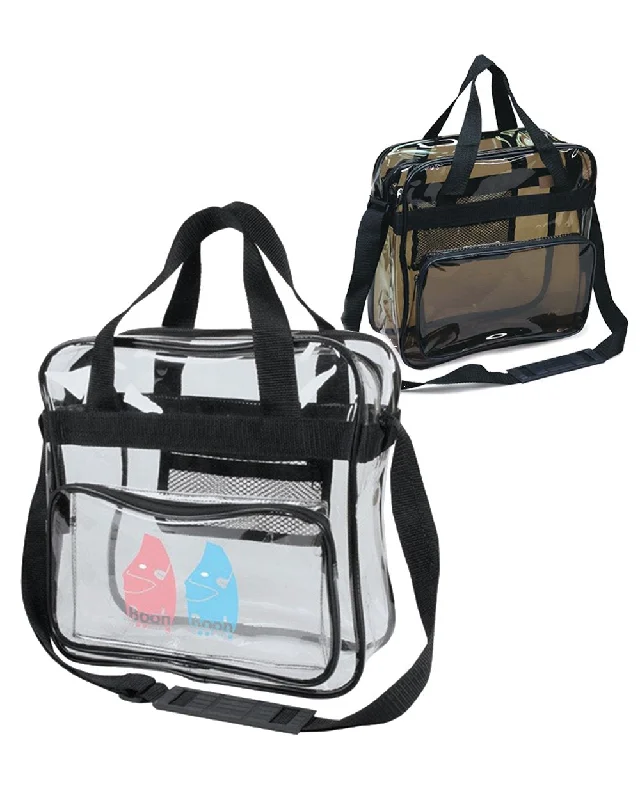 Tote bags with multi-color weaves for vibrancy -Clear Crossbody Bag / Stadium Clear Bag