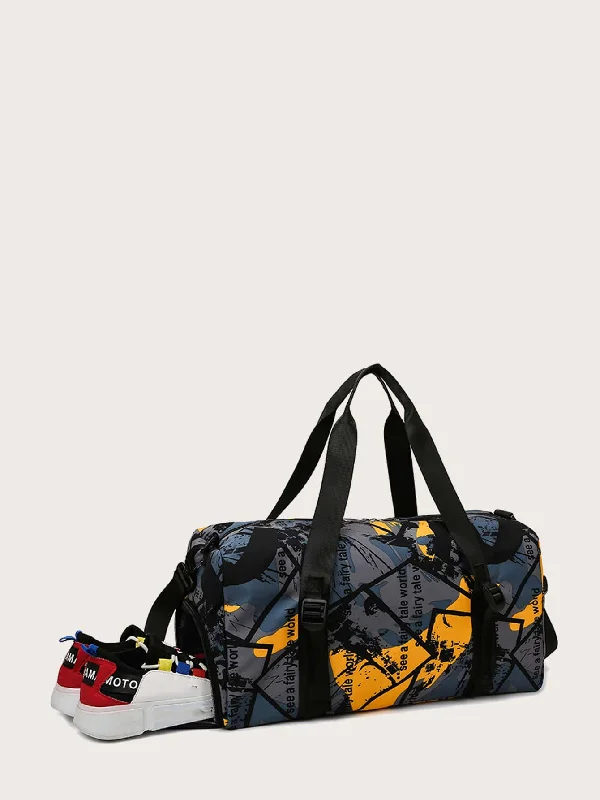 Stylish handle bags with boho-inspired designs for a relaxed, carefree vibe-Color Block Training Bag