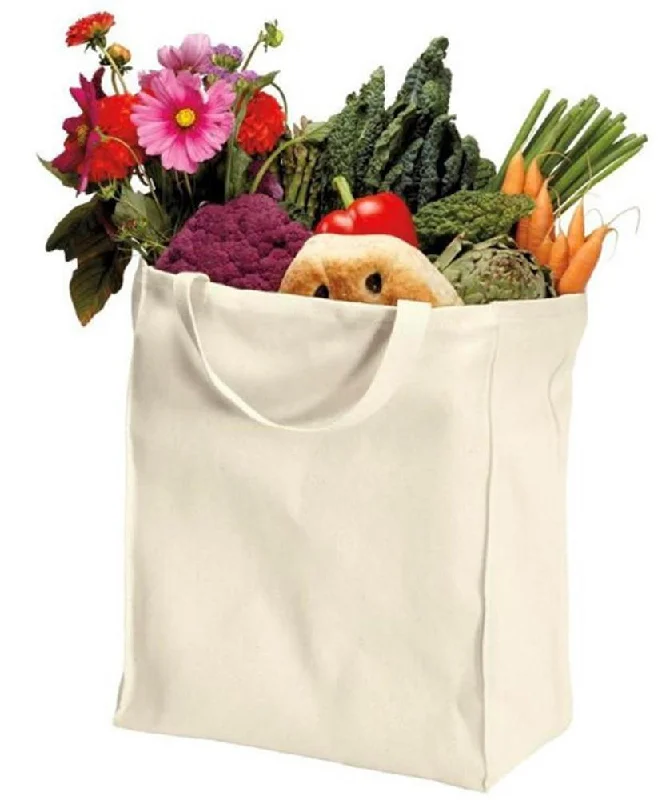 Tote bags with adjustable straps for comfort -100% Organic Cotton Durable Twill Grocery Tote Bags