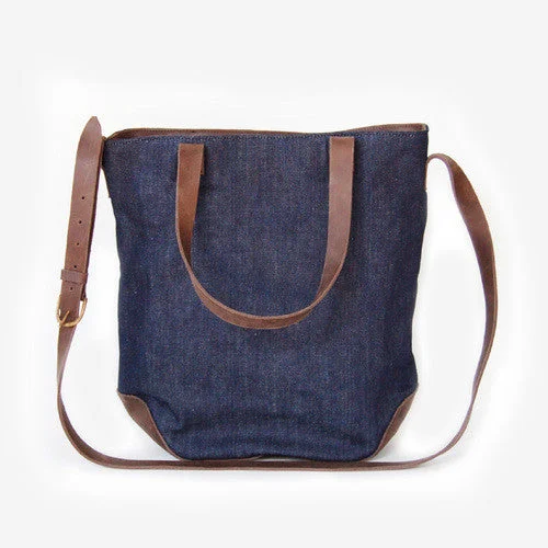 Tote bags with sleek silhouettes for fashion -Savo Denim Tote